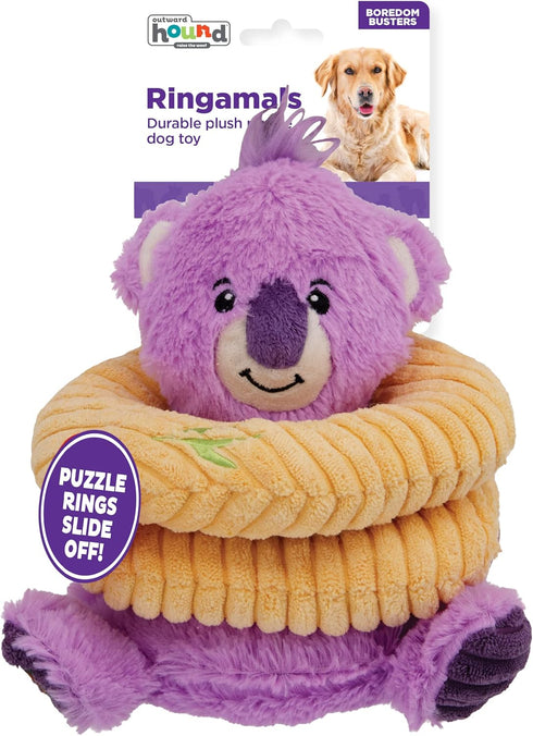 Outward Hound Ringamals Koala Interactive Plush Dog Toy Puzzle
