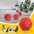 Dog Balls Treat Dispensing Toys for Large Breed, Nearly Indestructible Squeaky Chew Toys, Tough Natural Rubber Puzzle
