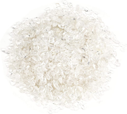 Cherry Tree Collection 1/2 Pound Polished Tumbled Gemstone Chips, Bulk for Jewelry Making, Healing, Decoration (Quartz)