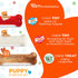 2 1 25 lbs, 3 Pack Nylabone Puppy Starter Kit, Teething Toys and Natural Treat for Puppies, Chicken & Bacon Flavor