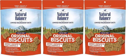 Natural Balance L.I.T. Sweet Potato and Fish Formula Dog Treats - 3-Pack, 14oz for Dogs