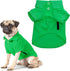 Dog Polo Shirts - Solid Green, Summer Pullover - Button Collar, XXS by Parisian Pet