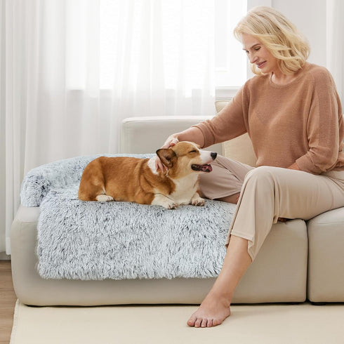 Dog Couch Bed Protector, Memory Foam Removable Plush Cover, Washable, Waterproof Dog Bed for Couch, XL