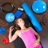 Honoson Set, Half Ball Trainer Yoga Ball with Resistant Band Foot Pump Half Exercise with Fitness Elastic Belt Hedgehog