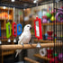 Tnyvm 1Pc Random Color Pet Bird Mirror with Bell Interactive Parrot Toys for Budgies Parakeets Conures, Pet Supplies