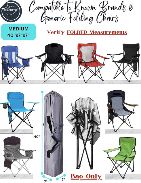 40"x7"x7" Hammock, 420D (Gray, M) Replacement Bag for Folding Camping Chair, Camp Chairs, Yoga Mat, Beach Chair