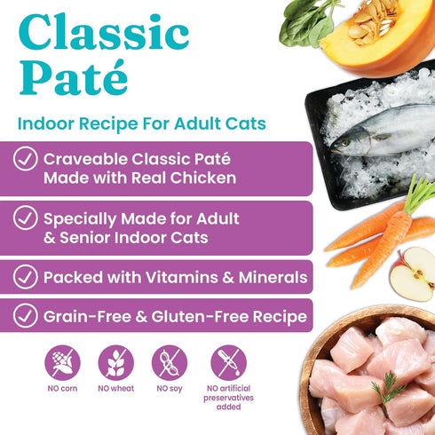 Solid Gold Wet Cat Food Pate Flavorful Feast Sample Pack - 3 Count Canned Cat Food with Real Chicken, Grain Free for