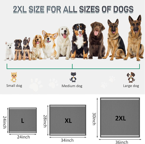 Boscute Odor-Control Super Absorbency Charcoal Puppy Pads, Leak-Proof Disposable Potty Pads for Dogs Cats