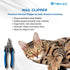 6 1 in Pet Grooming Kit for Dogs & Cats - Deshedding Brush, Undercoat Rake, Slicker Brush, Nail Clipper, Nail File