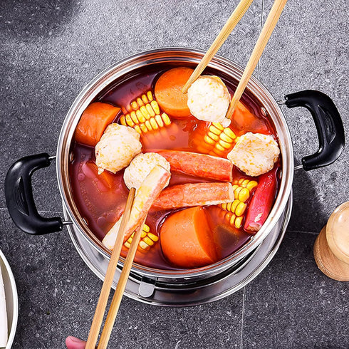 Hot Pot Alcohol Stove, Spirit Cooker with Pot, Camping Stoves Set, Easy to Carry Stainless Steel Liquid Stove