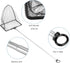 Lpraer 5" x 6" Aquarium Fish Net, Extendable Telescopic Stainless Steel Handle for Fish Tank