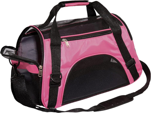 Soft-Sided Pet Carrier for Small Medium Cats Dogs, Airline Approved up to 15 Lbs (Medium, Pink)