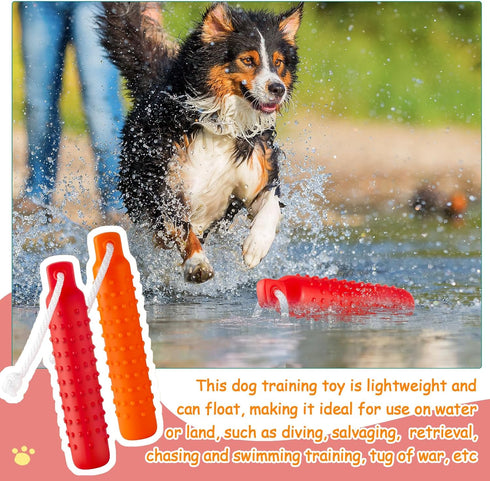 Blueweenly 8 Dummy Pcs Dog Bumper Toy for Water Retrieving Plastic Puppy Training Dog Float Toy Lightweight for Float