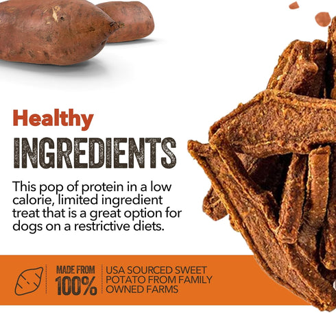 Gaines Family Farmstead Sweet Potato & Salmon Fillets for Dogs, All-Natural, Grain-Free, Healthy Treats, 8 oz Made in