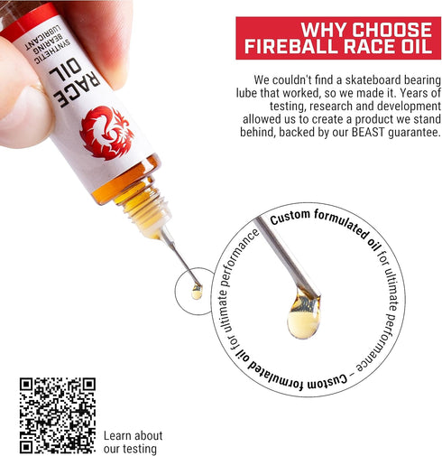 Fireball Dragon Bearing Lube for Skateboards - Longboard Bearing Lubricant - Inline Skate Lube