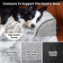 Dog Couch Bed for Large Dogs, Tie-dye Grey Memory Foam, Faux Fur Waterproof Bed for Couch Furniture Protector, 41x37