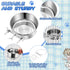 5 Pack No Spill Hanging Dog Crate Water Bowls, Stainless Steel Mountable Metal Dog Food Bowls for Cats
