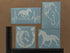 Horse Decal Pack: Large 5" Heartbeat, Galloping, Horseshoe, Detailed Horse Head (White)