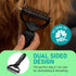 Maxpower Planet Hair Brush - Double Sided Dematting Undercoat Rake for Dogs and Cats, Extra Wide Grooming Brush, Reduce