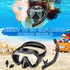 Snorkeling Gear for Adults, Anti-Fog Tempered Glass Lens, Anti-Leak Set with Mesh Bag