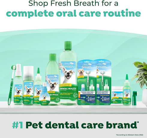 TropiClean Fresh Breath TripleFlex Toothbrush - 360-Degree Dog Dental Cleaning for Small & Medium Dogs