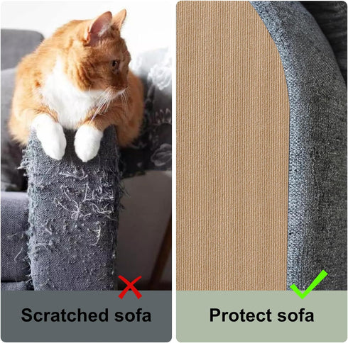 Trimmable 39.3x15.8Inch) Cat Scratching Climbing Carpet Mat, Adhesive Cat Scratcher Furniture Protector, Cat Post
