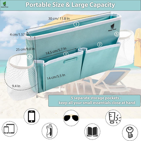 GEERTOP Portable Beach Cup Holder Ultralight Outdoor Chair Armrest Cup Organizer Water Bottle Holder for Beach Chair