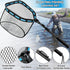 PLUSINNO Floating Fishing Net - Rubber Coated Landing Net for Easy Catch & Release - Compact & Foldable