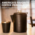 Bozeman [9 COLETTI Black Percolator Coffee Pot Camping Coffee Pot Americas Sleekest Percolator NO Aluminum or Plastic
