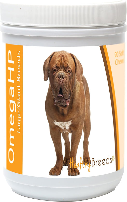 Healthy Breeds Dogue de Bordeaux Omega HP Fatty Acid Skin and Coat Support Soft Chews 90 Count