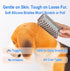 3-in-1 Triangular Dog Bath Brush for Dogs & Cats, Silicone Pet Grooming Brush with Deshedding Bristles, Massage Cones