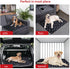Dog Crate Mat (30" X 19") 2 Pack, Soft Bed Mat with Cute Prints, Anti-Slip Bottom, Machine Washable, Black