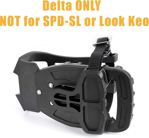 Venzo Bike Bicycle Toe Clips Cage Indoor Exercise Bike Pedal Adapters, Compatible with Peloton Bike Pedal