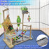 kathson Bird Playground,Parakeet Play Stand,Parrots Play Gym with Food Bowls,Cockatiel Playstand with Chewing&Exercise