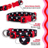 Native Pup Valentine’s Dog Collar, Adjustable for Small, Medium, Large Breeds, White & Red Hearts, Large