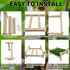 FlidRunest Wooden Rat Foraging Toys, Artificial Grass Foraging Mat for Rats, Safe Rats Enrichment Toys Activities