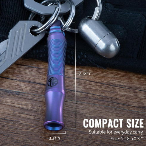 TACRAY Ultra-Loud Titanium Whistle, 120+ dB for Emergency Survival, Hiking, Outdoor Safety