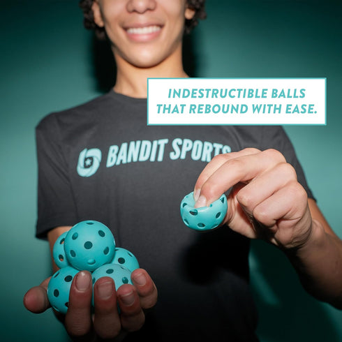 Bandit Sports Mini Popper Plastic Baseballs, Made of Impact-Resistant and Rebounding Material, Perfect Practice