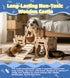 Chinchillas Larger Bunny Castle Sturdy Walnut Color Wooden Rabbit Hideout for Bunnies Guniea Pigs Ferrets Hamsters LXUS