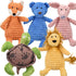 5 Pack Dog Squeaky Plush Toys, Assortment Value Bundle for Puppies, Bulk Large Dog Teething and Chew Toys