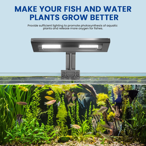 Aluxcia E26 Aquarium Light Bulbs Daylight 5500K, 2-Pack (Remove/Bypass The Ballast)