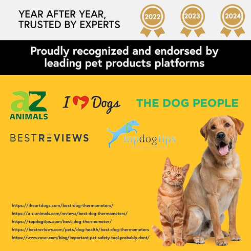 20 DT-K117 (5 Packs) iProven Pet Thermometer (Termometro) for Accurate Fever Detection, Suitable for Cats/Dogs