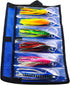 Set of 6 pcs Trolling Lure for Big Game Fishing - 9 inch / 7 inch / 6.5 inch Marlin Tuna Dolphin Shark Lures with Mesh