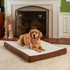 South Pine Porch Darla Deluxe Sherpa Dog Bed - Large, Latte, 48" x 36"
