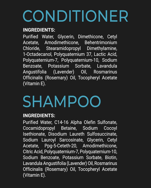 Set 16 oz ALFIE'S CHOICE Dog Shampoo and Conditioner | fl Each | Lavender & Rosemary with Biotin | for Itchy, Dry