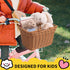 GRANNY SAYS Kids Bike Basket, Small Wicker Front Bicycle Basket for Boys and Girls, 9¾" x 7" x 6"