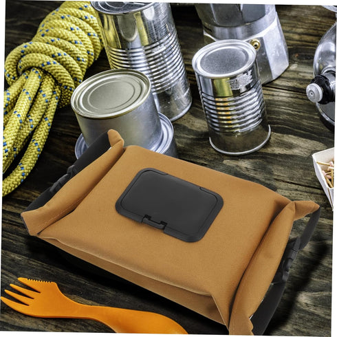 Portable Reusable Wet Wipes Dispenser for Camping and Hiking - Tissue Pouch Holder