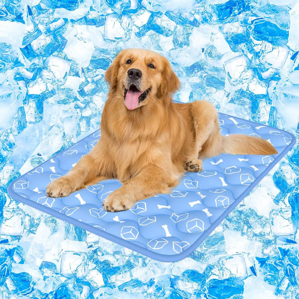 Rywell Dog Cooling Mat 2.0 - 44 * 32 Thicken Cooling Mat for Extra Large Dog, Waterproof Color Changing Fiber