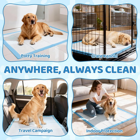 UGODAR 60-Pack 34"x28" Extra Large Dog Pee Pads Super Absorbent Leak-Proof Quick-Dry Puppy Pads Potty Training Pads