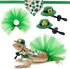 Vehomy 4Pcs Saint Patrick's Day Bearded Dragon Hats Tutu Skirt Outfit with Shamrock Décor for Small Pets